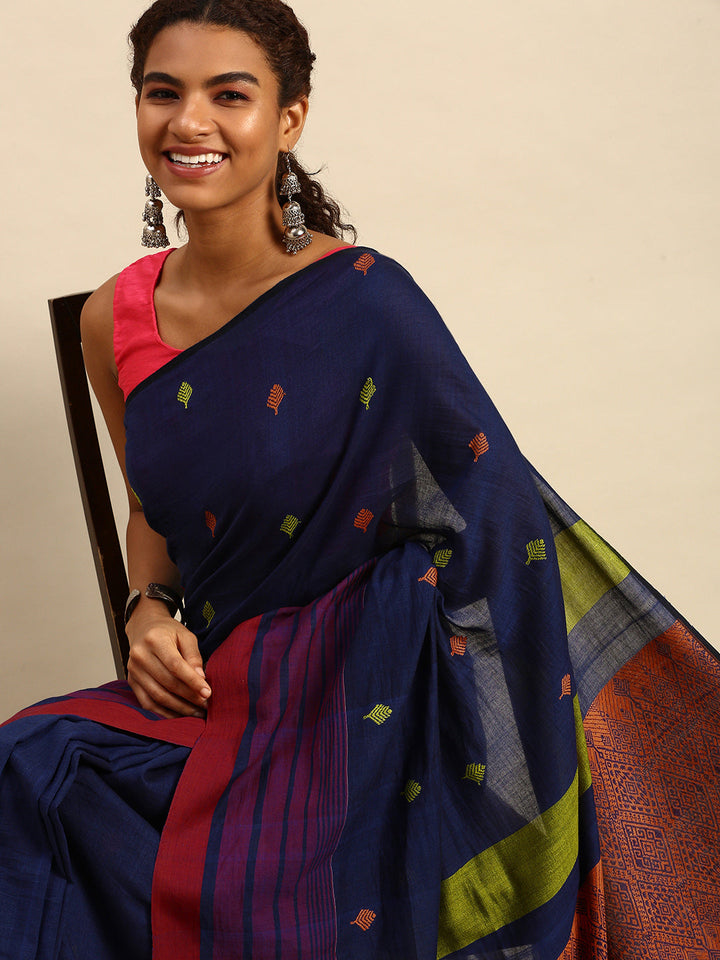 Hand woven Assamese Cotton Saree No Blouse Piece | SHOBITAM