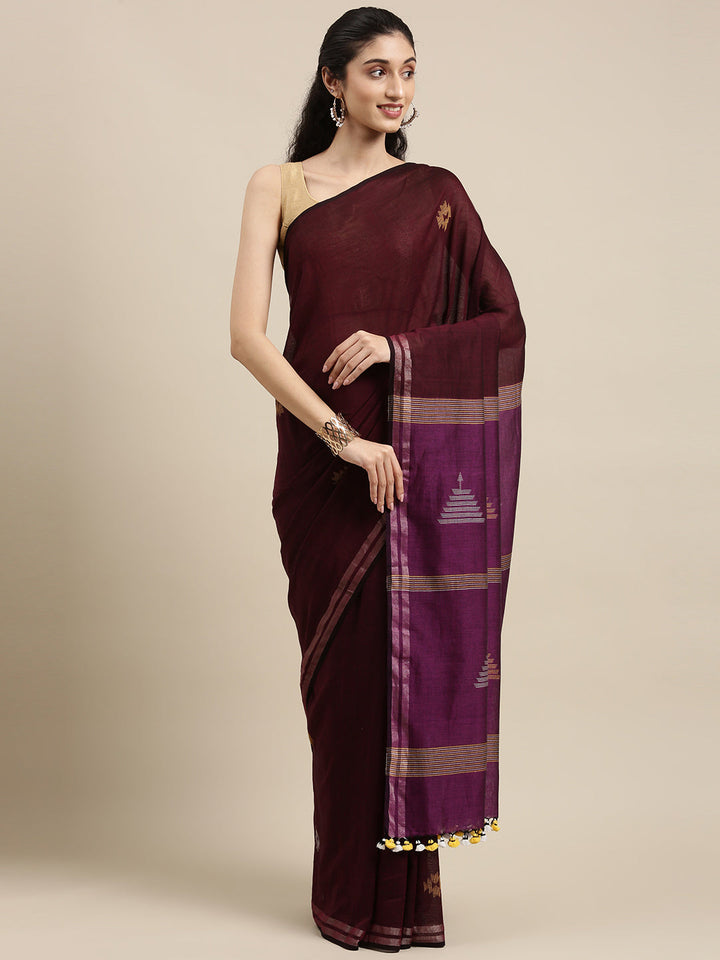 Handloom Jamdani Cotton Saree | SHOBITAM