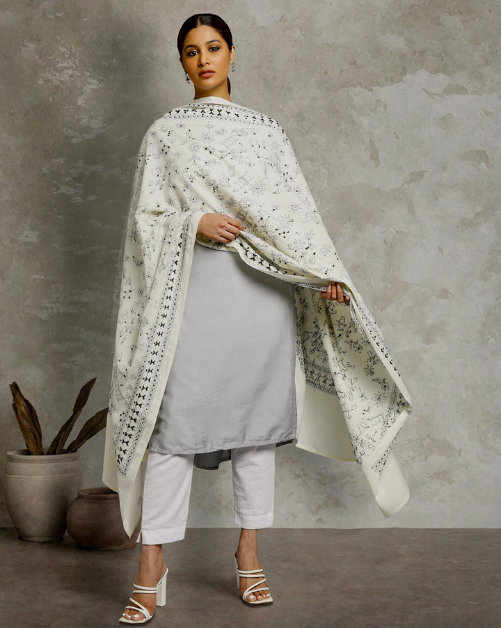 Kantha Cotton Dupatta | SHOBITAM