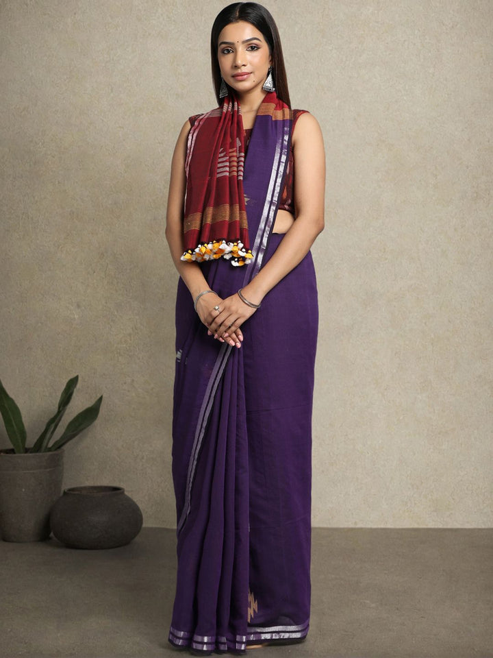 Handloom Jamdani Cotton Saree | SHOBITAM