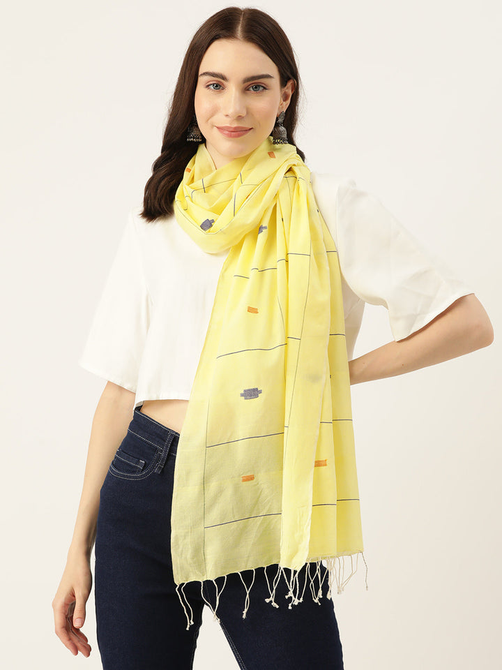 Handloom Jamdani Cotton Stole | SHOBITAM