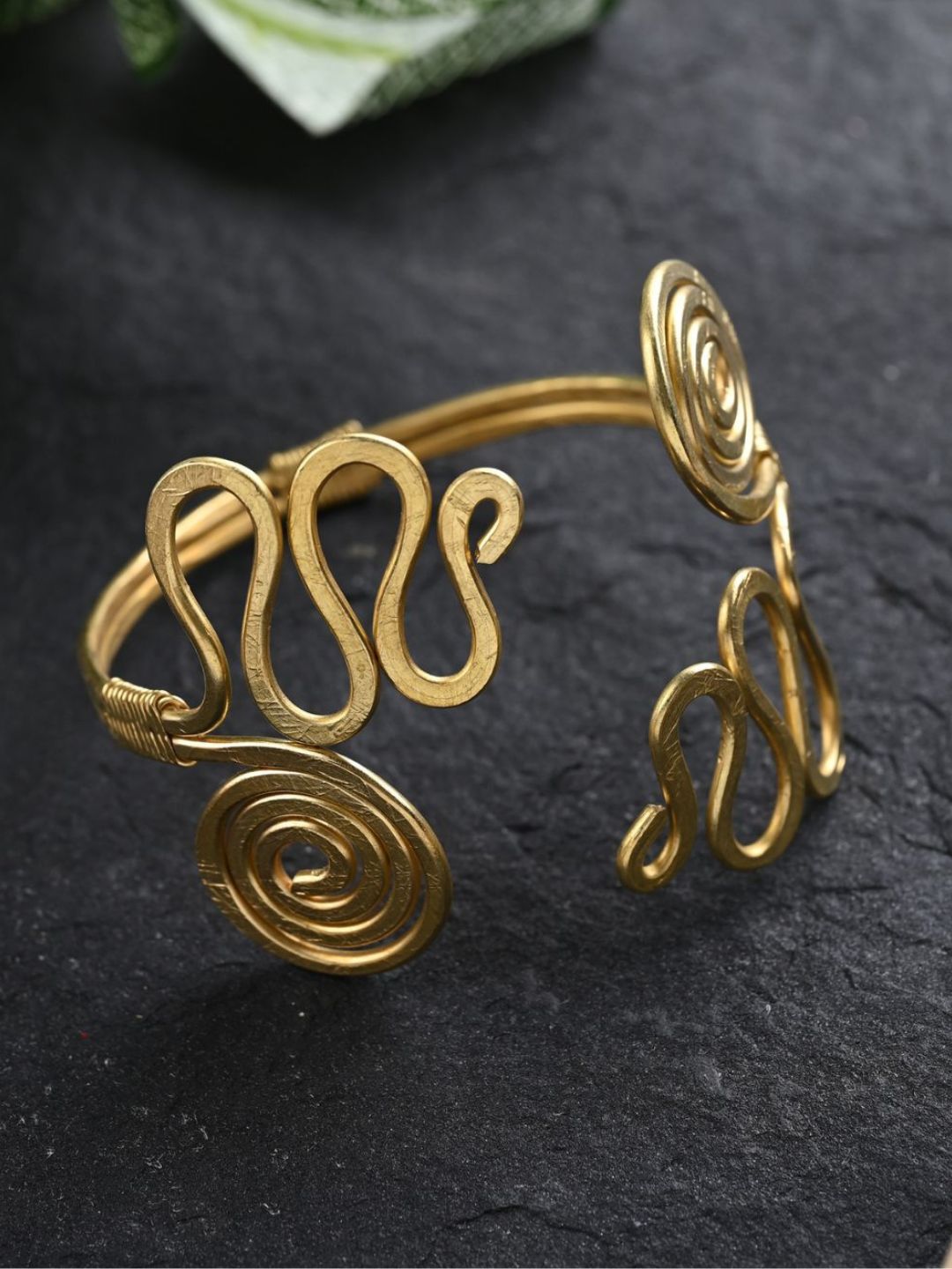 Beautiful & Ethnic Design Handmade Brass Bracelet | SHOBITAM