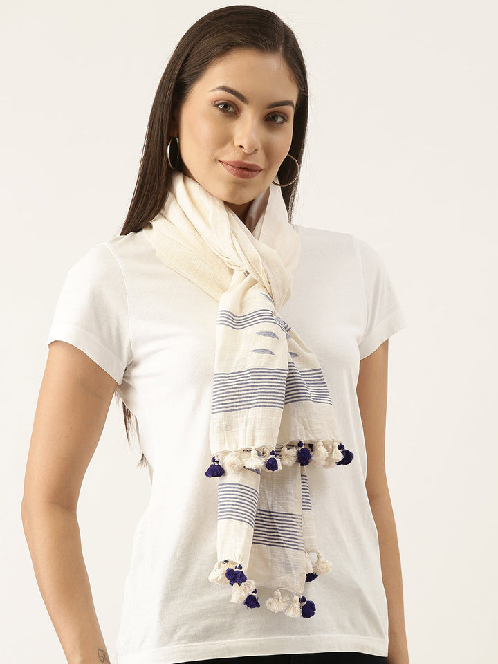 Handloom Jamdani Cotton Stole | SHOBITAM