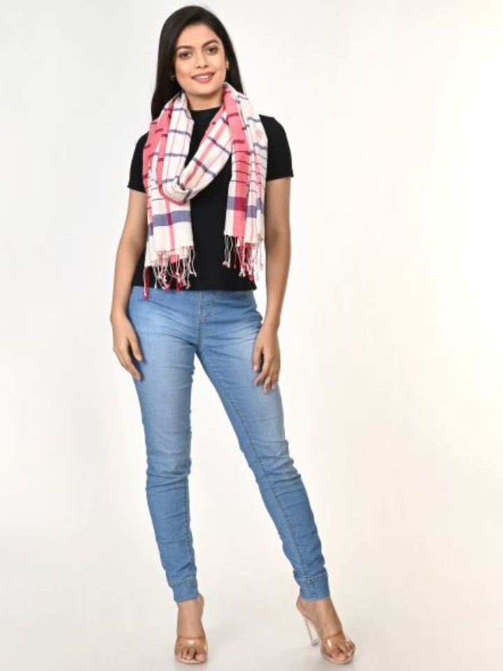 Handloom Jamdani Cotton Stole for women | SHOBITAM