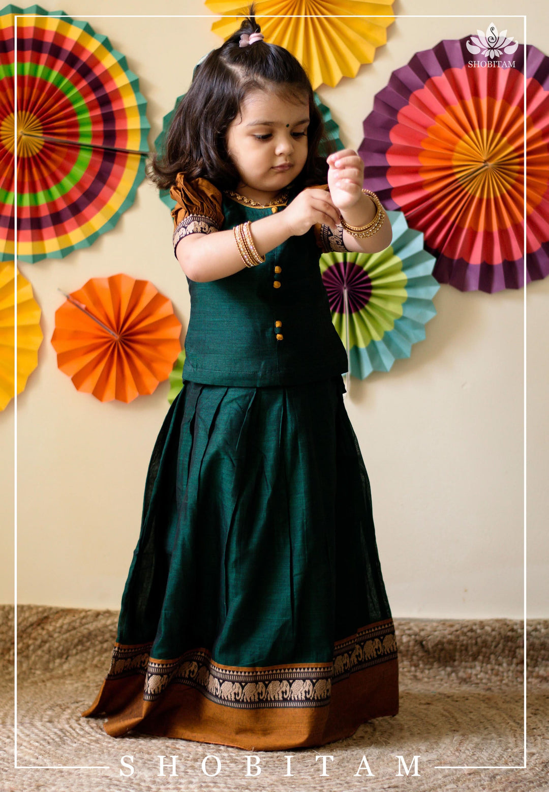 Nilambari Green Mini | Shobitam Custom Gowns and Readymades