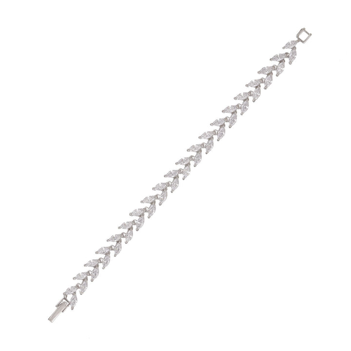 Pure 92.5 Silver Leafy Shine Bracelet | SHOBITAM
