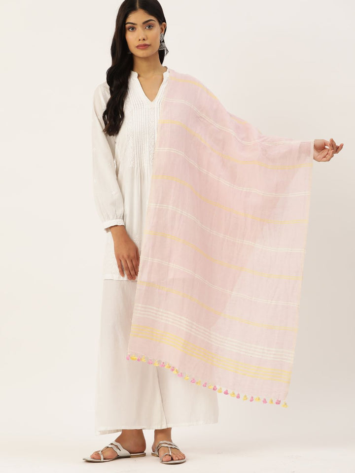 Cotton Linen Handloom Stole | SHOBITAM