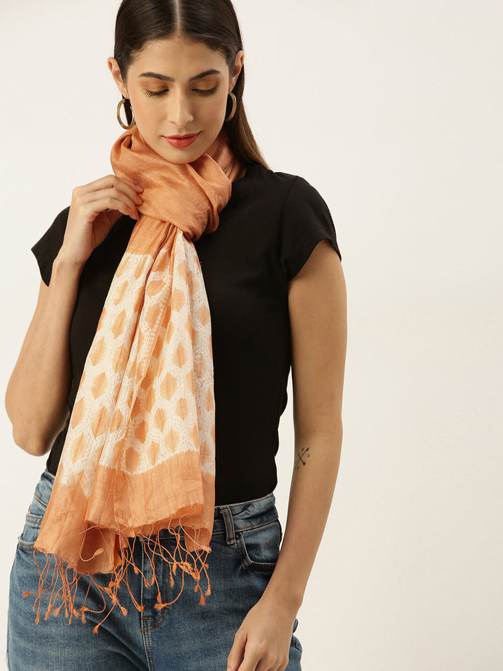 Hand woven Shibori Silk Stole for women | SHOBITAM