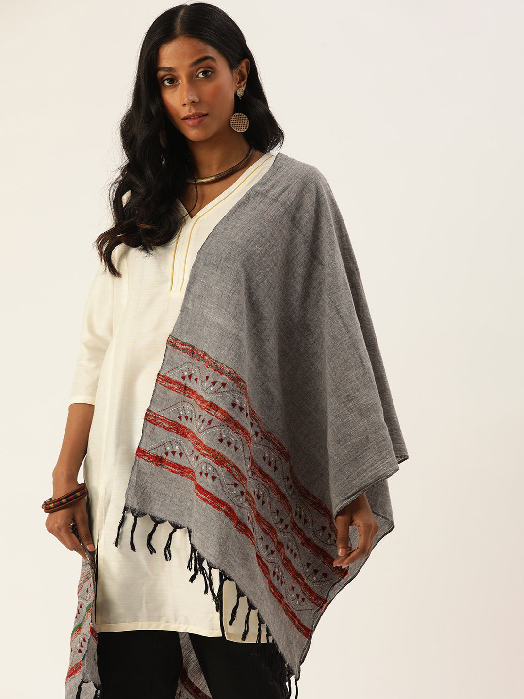 Khesh Kantha Cotton Stole | SHOBITAM
