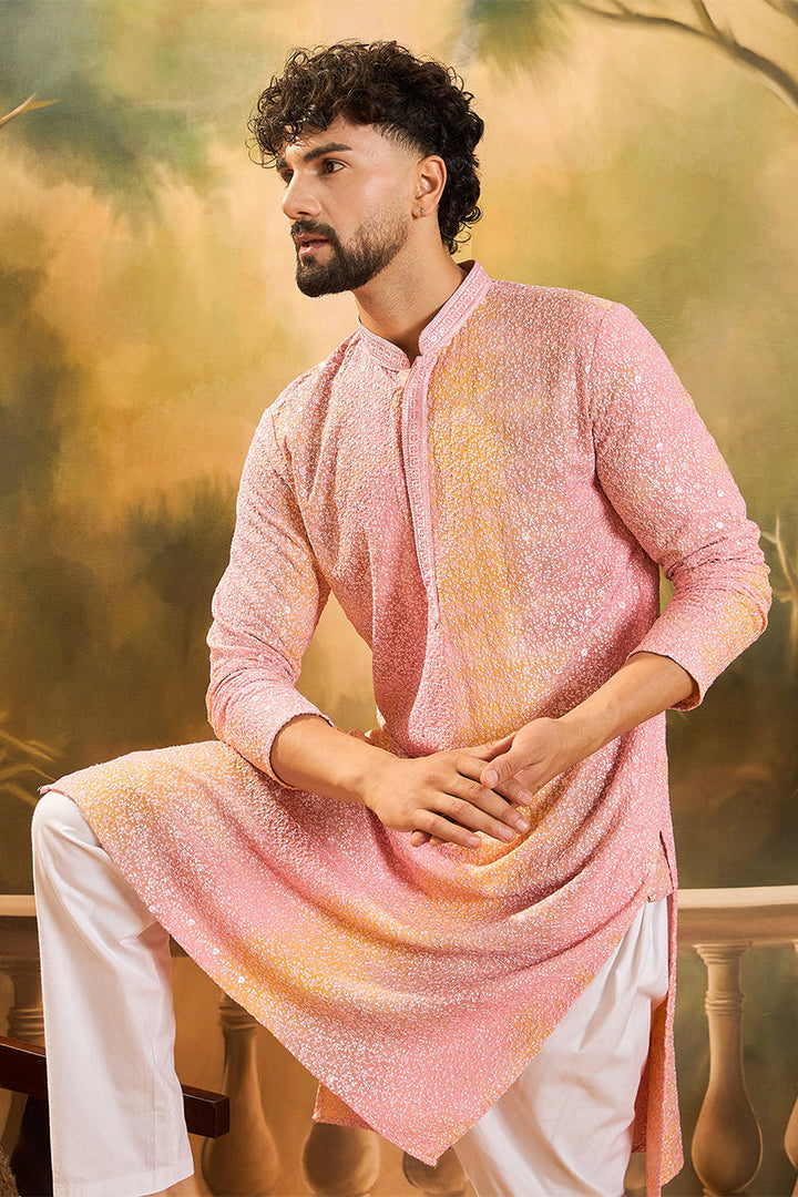 Multi Viscose Rayon Solid Embroidered Straight Kurta | SHOBITAM