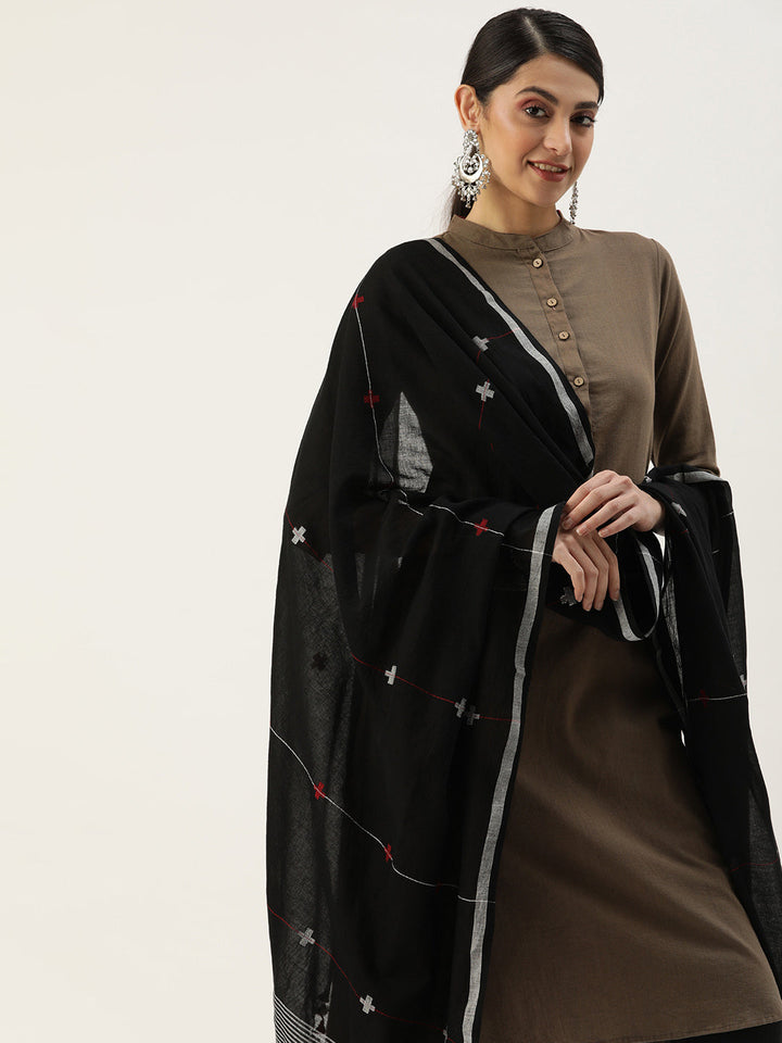 Handloom Jamdani Cotton Dupatta | SHOBITAM