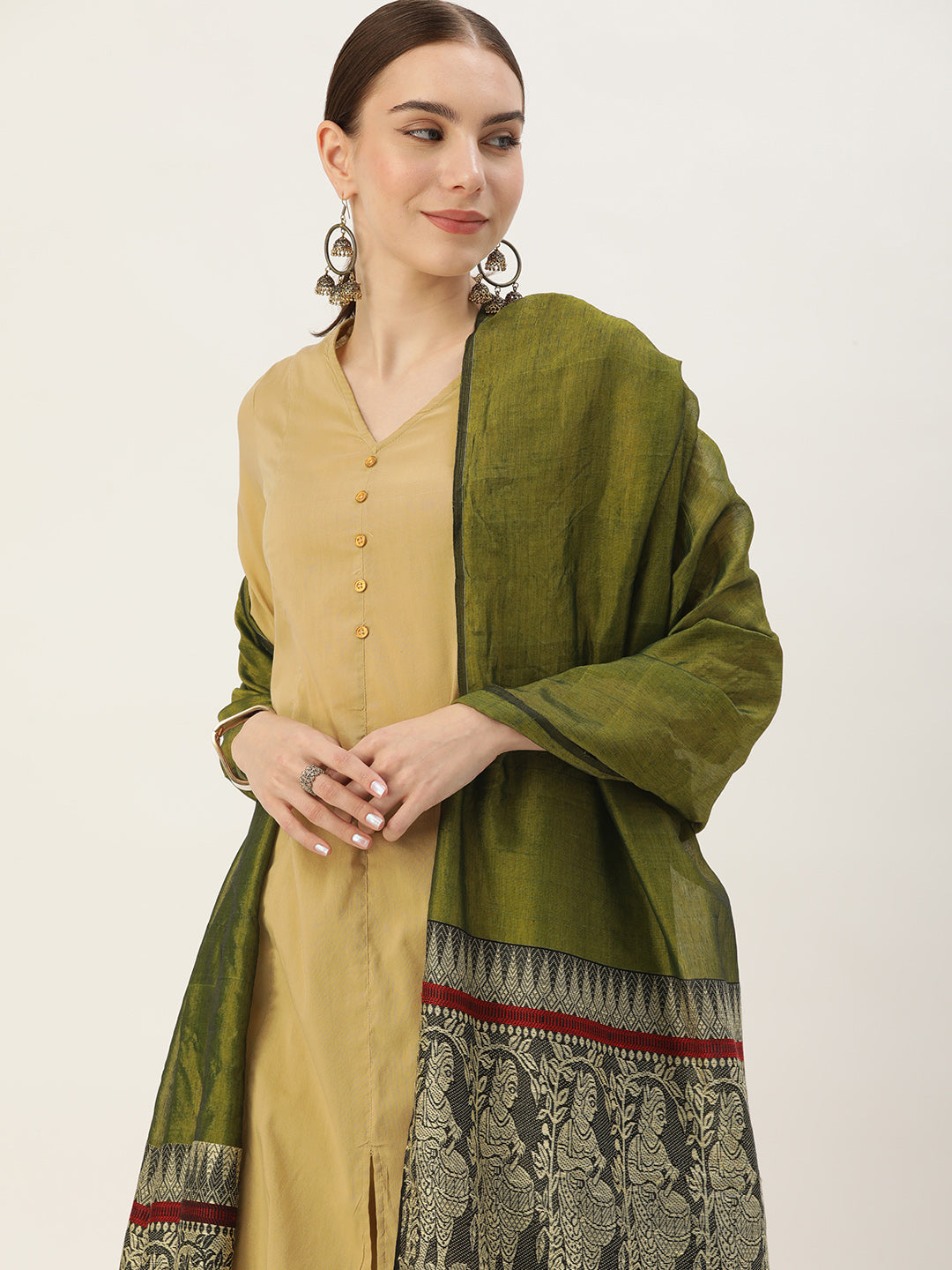 Handloom Baluchari Silk Dupatta | SHOBITAM