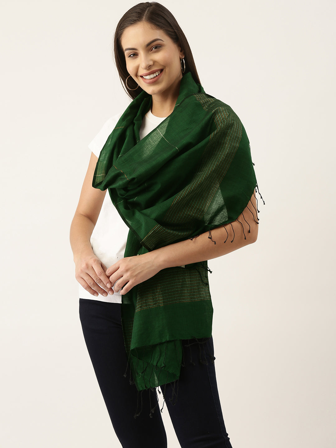 Handloom Jamdani Cotton Stole | SHOBITAM