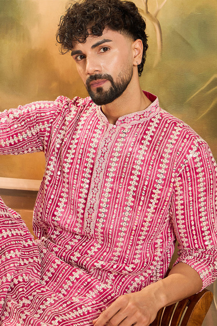 Red Viscose Rayon Shibori Embroidered Straight Kurta | SHOBITAM