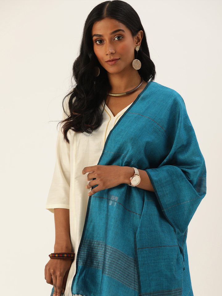 Handloom Jamdani Cotton Stole | SHOBITAM