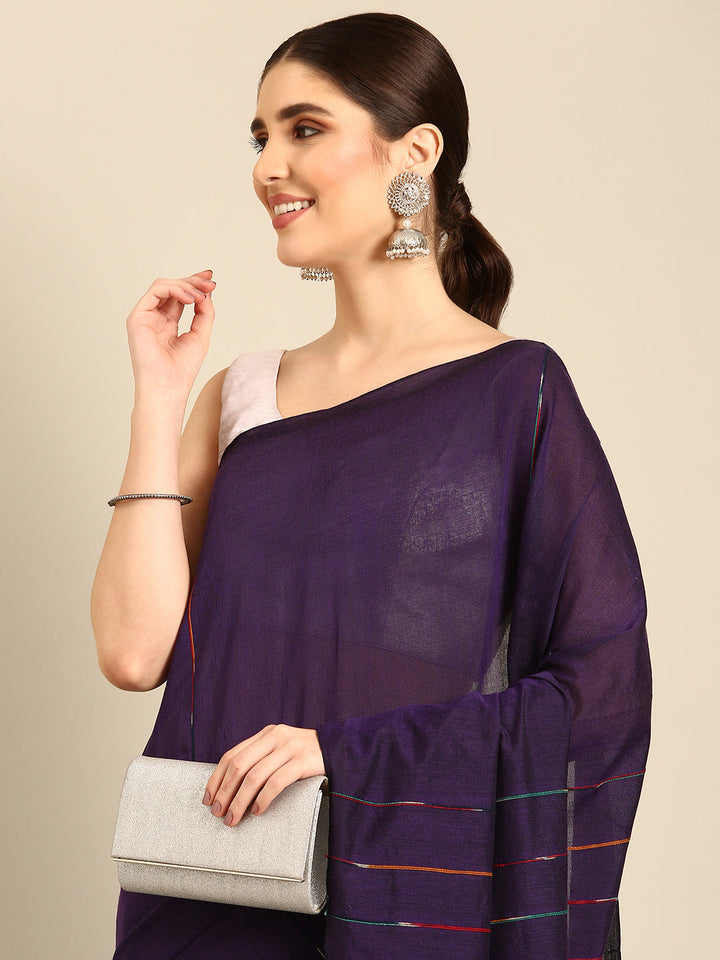 Pure Cotton Saree with Blouse piece | SHOBITAM