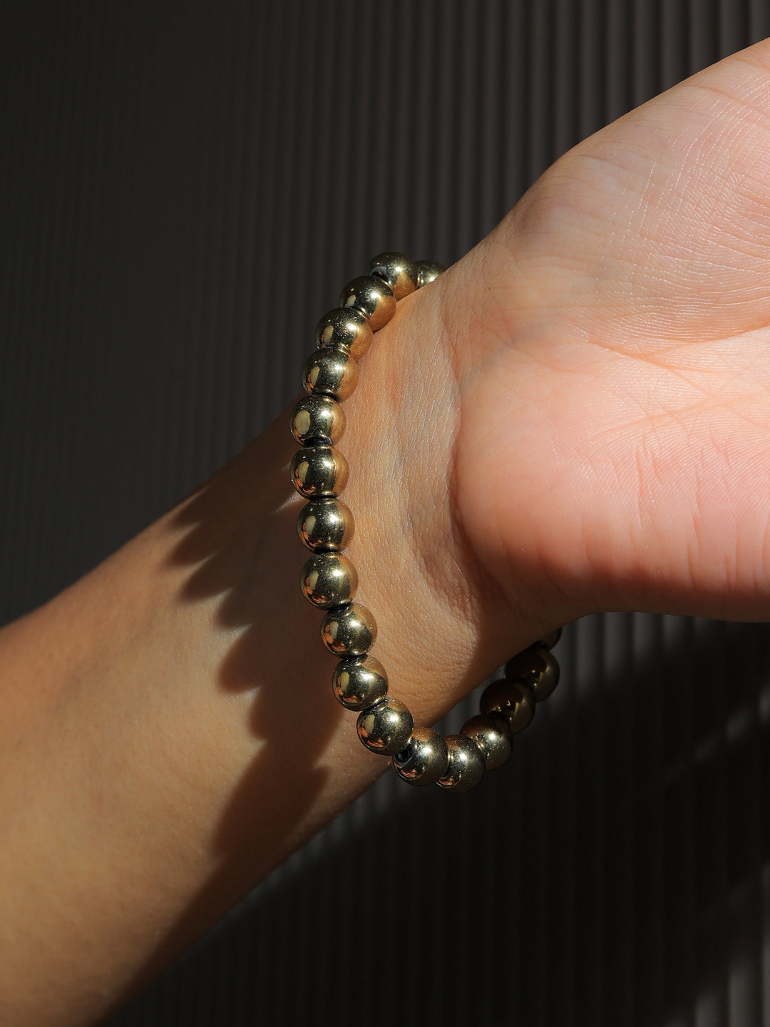 Unisex Money Magnet Bracelet (Golden Hematite Pyrite) | SHOBITAM