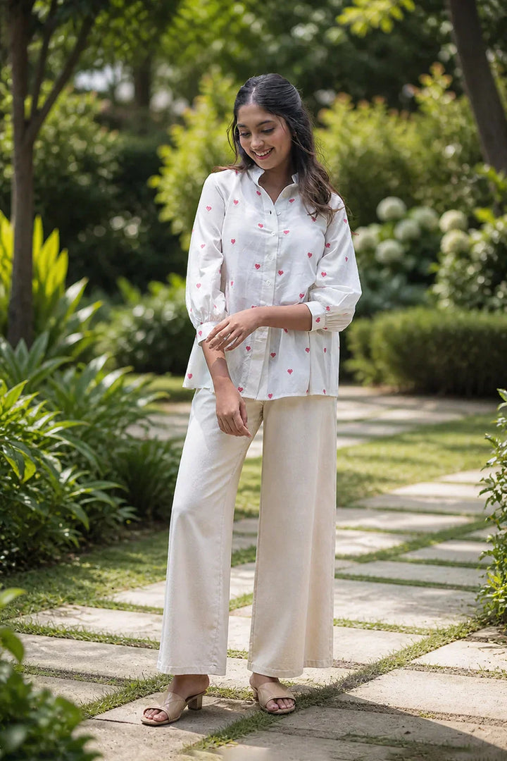 Scarlet Bloom South Cotton Top | SHOBITAM