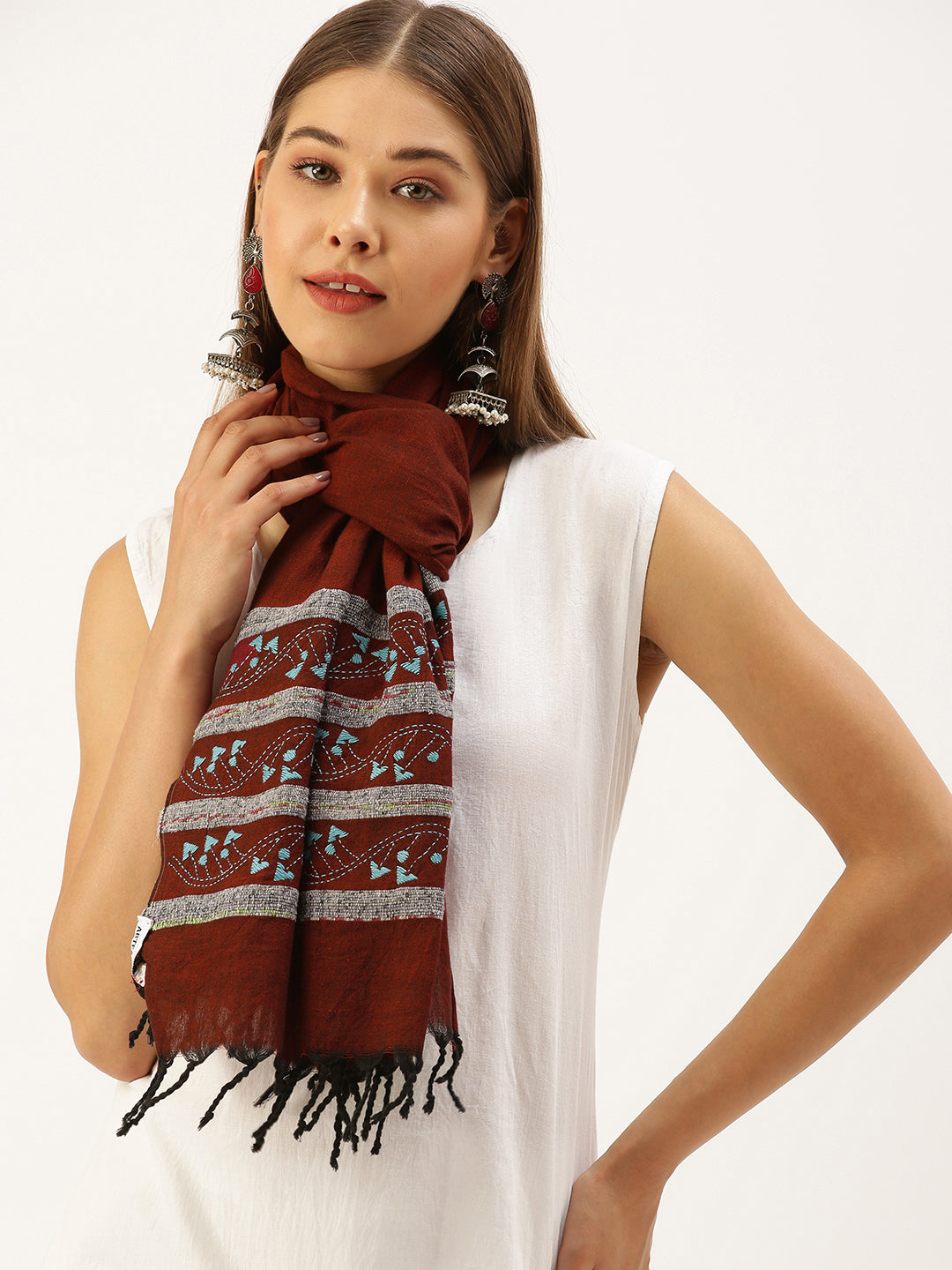 Khesh Kantha Cotton Stole | SHOBITAM