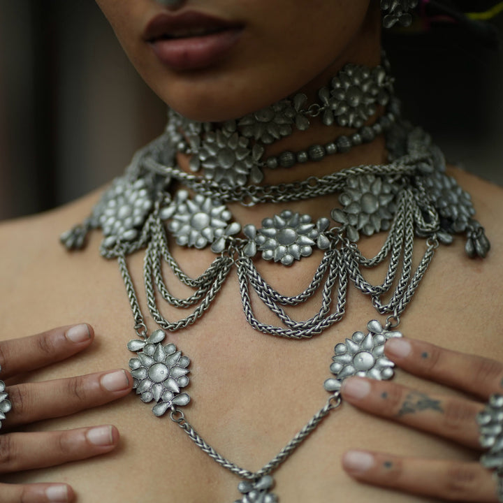 Anvaya Chain Choker Necklace | SHOBITAM