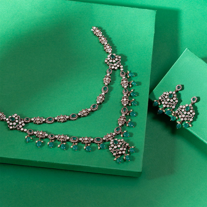 92.5 Silver, Gold Plated,Regal Layers Necklace Sets