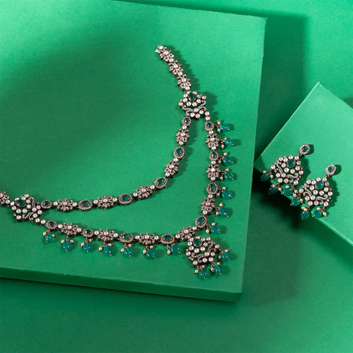 92.5 Silver, Gold Plated Regal Layers Necklace Sets