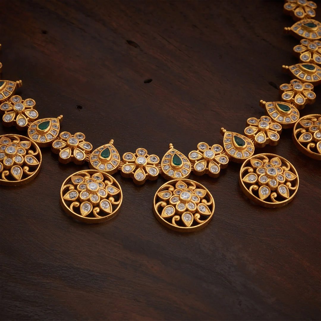 Pure 92.5 Silver, Gold Plated Bottumala Haaram
