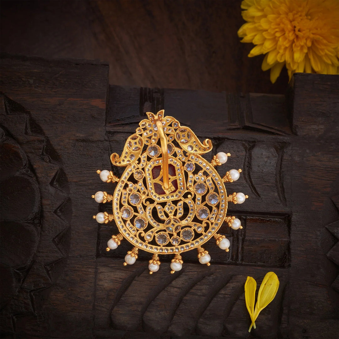 Pure 92.5 Silver, Gold Plated Gulmanira Pendant