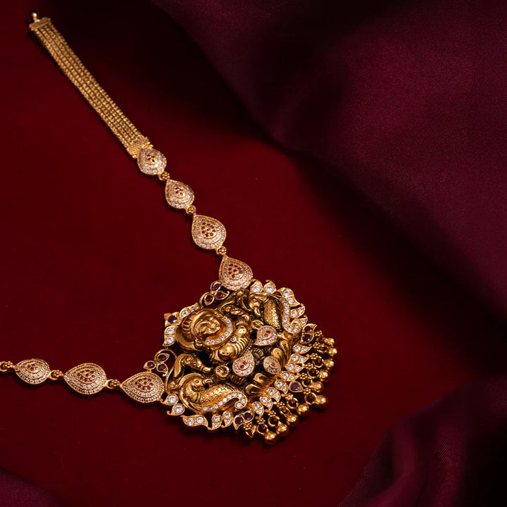 Pure 92.5 Silver Gold-Plated Mayuri Sampada Necklace