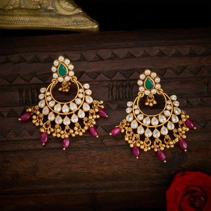 Pure 92.5 Silver, Gold Plated Chanvika Chandbali
