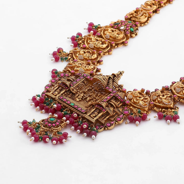 Pure 92.5 Silver, Gold Plated Ayodhya Mahakatha Haaram