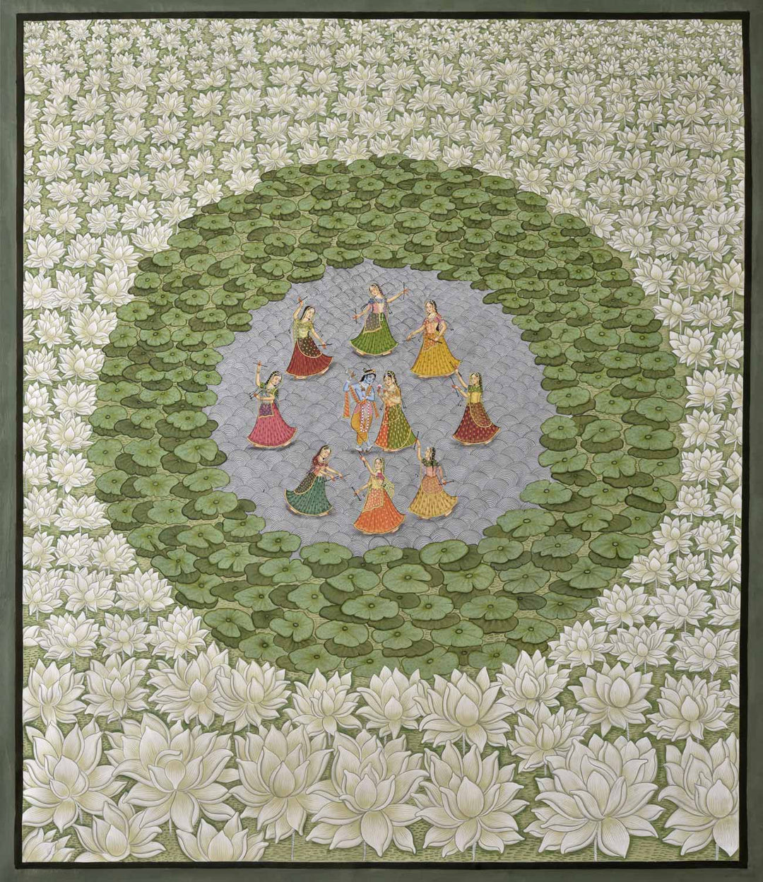 3.5 x 4.5 feet Kamal Bagh Painting | SHOBITAM
