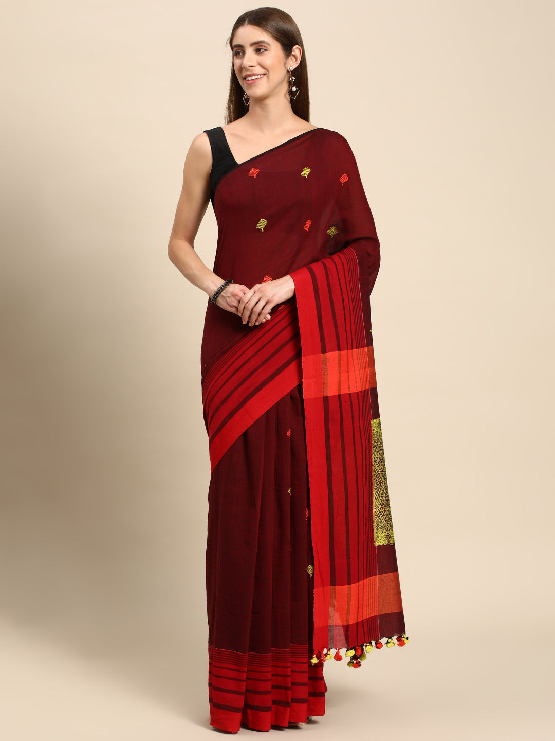 Hand woven Assamese Cotton Saree | SHOBITAM