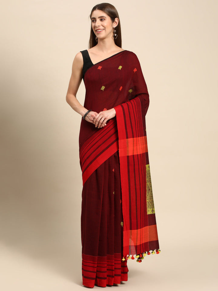 Hand woven Assamese Cotton Saree | SHOBITAM