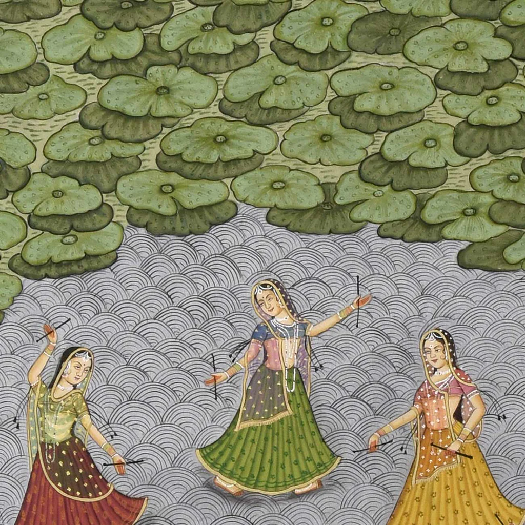 3.5 x 4.5 feet Kamal Bagh Painting | SHOBITAM