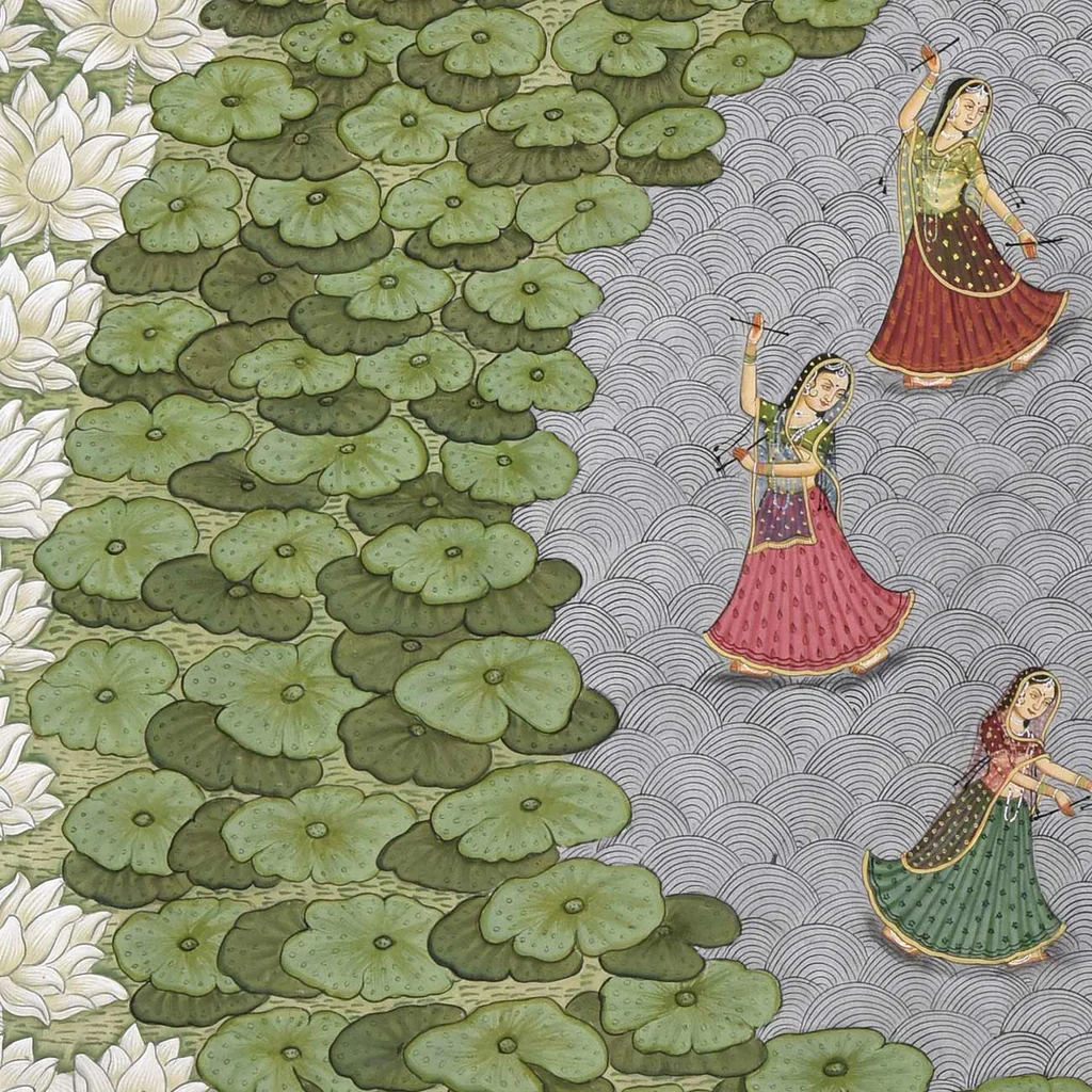 3.5 x 4.5 feet Kamal Bagh Painting | SHOBITAM