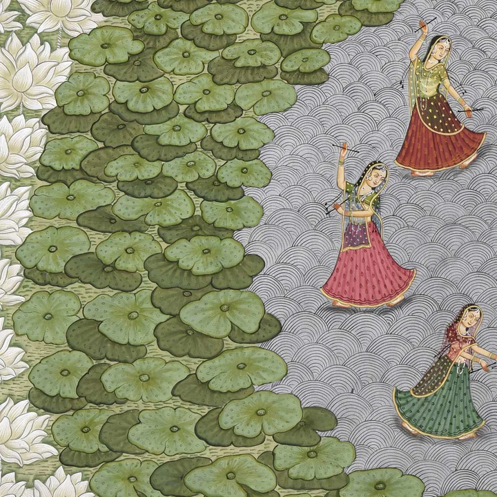 3.5 x 4.5 feet Kamal Bagh Painting | SHOBITAM