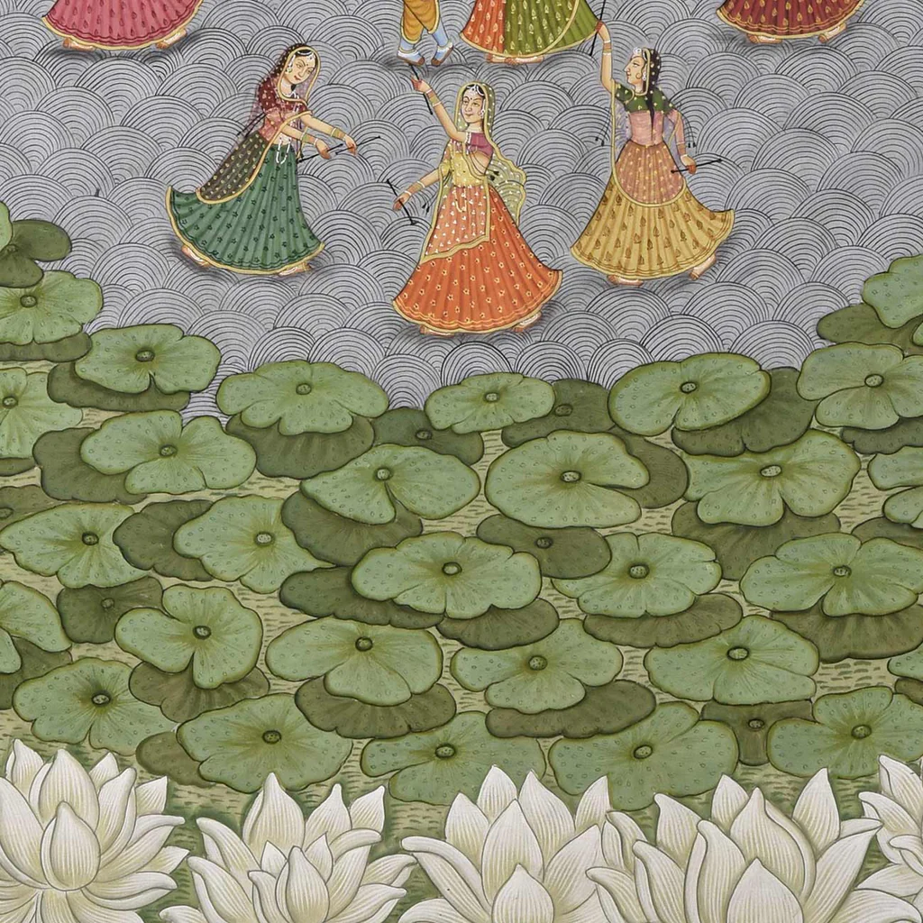 3.5 x 4.5 feet Kamal Bagh Painting | SHOBITAM