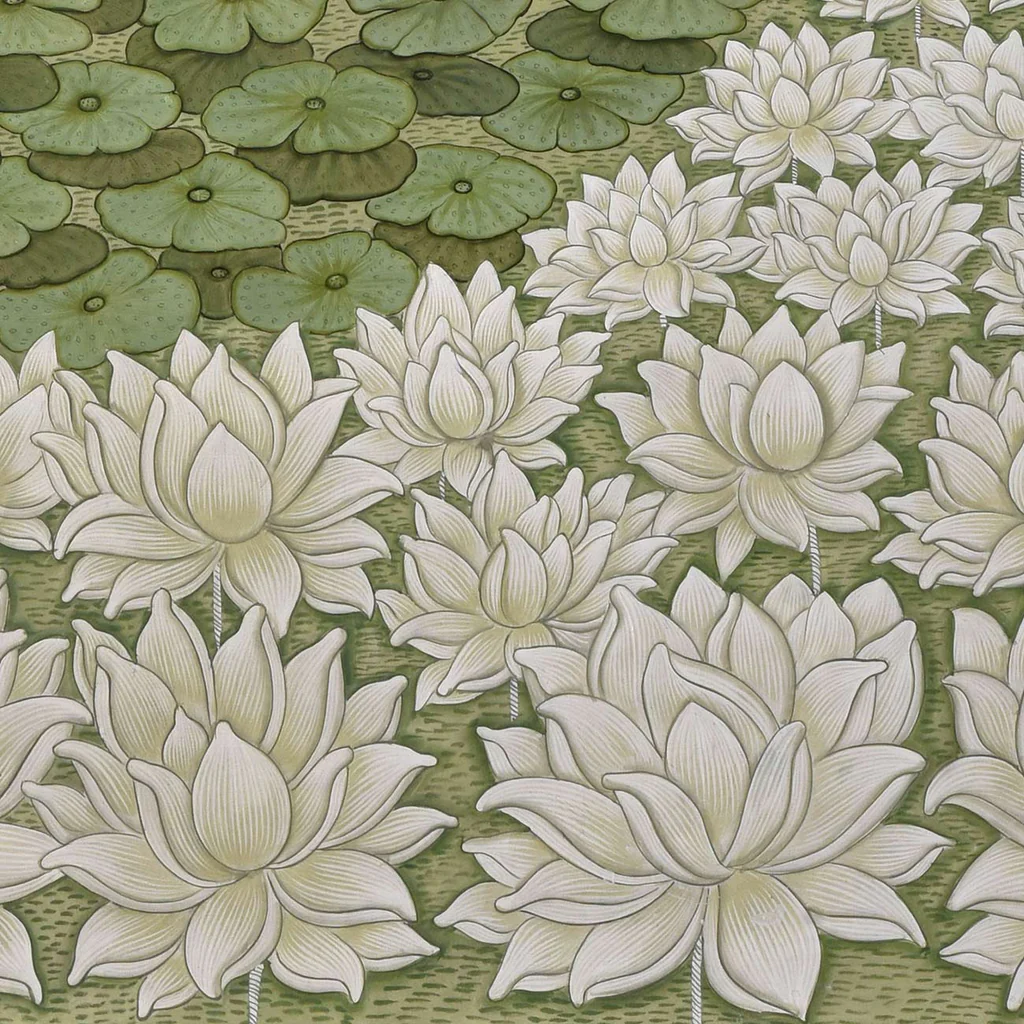 3.5 x 4.5 feet Kamal Bagh Painting | SHOBITAM