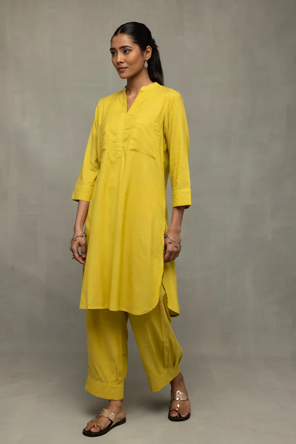Plantain Yellow Bloom Banana Cotton Co-Ord Set | SHOBITAM
