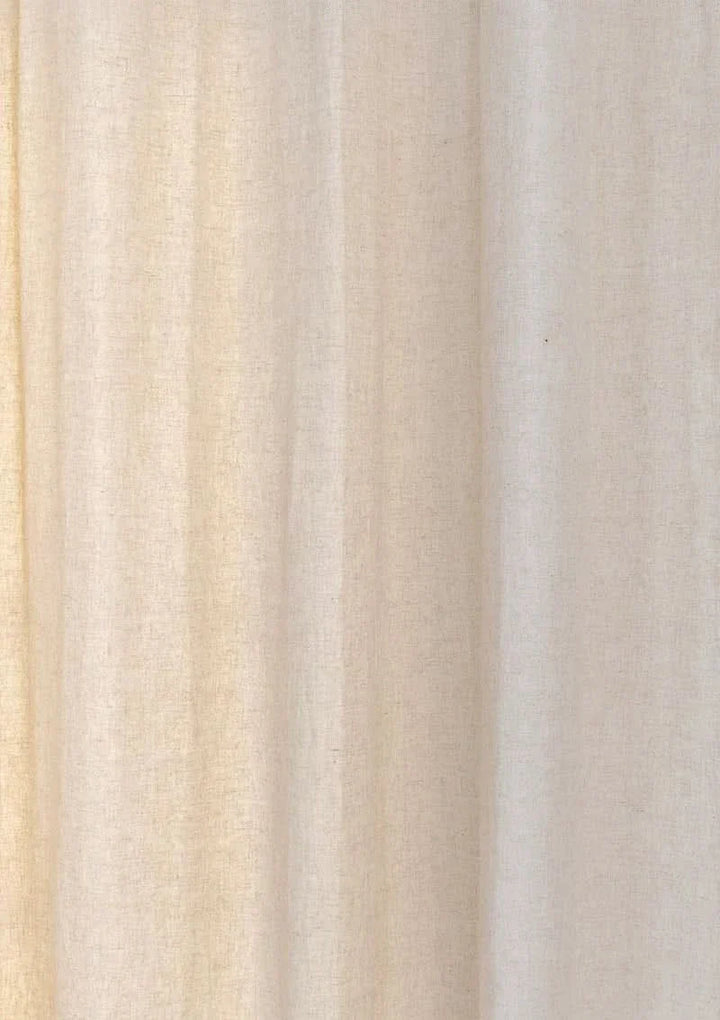 Divya 100% cotton plain curtain in Beige -  Customizable for size, lining and headers