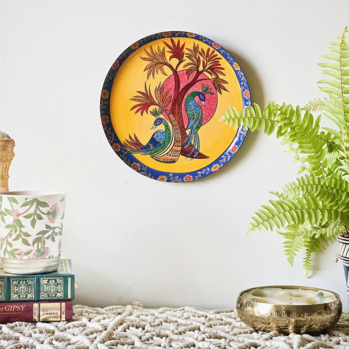 Gondh Single Wall Plate with wooden stand