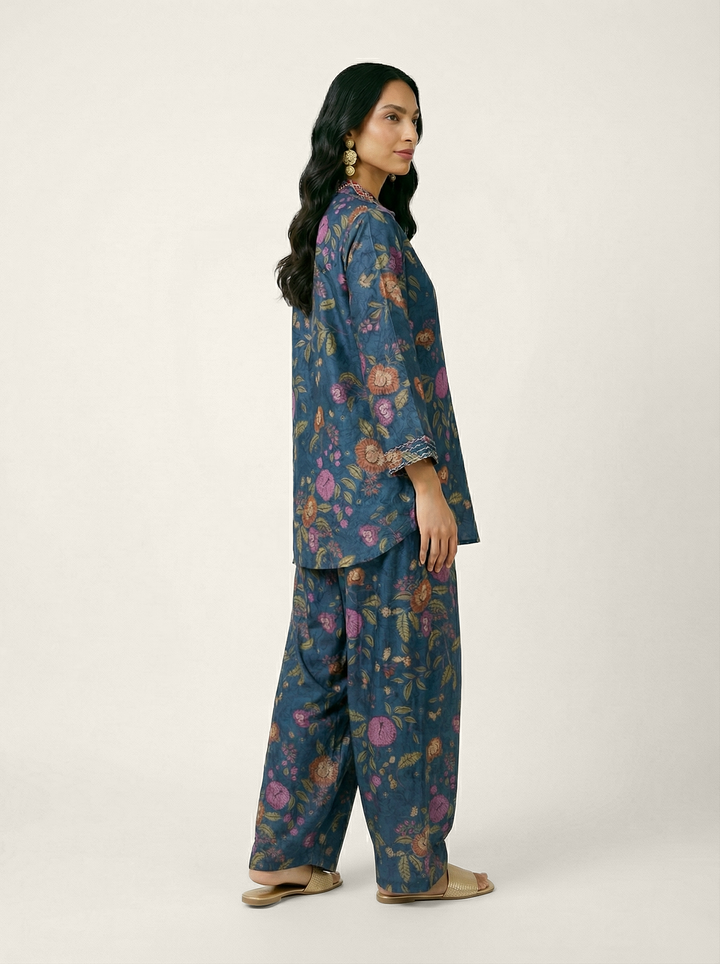 Abeer Co-ord Set - Blue