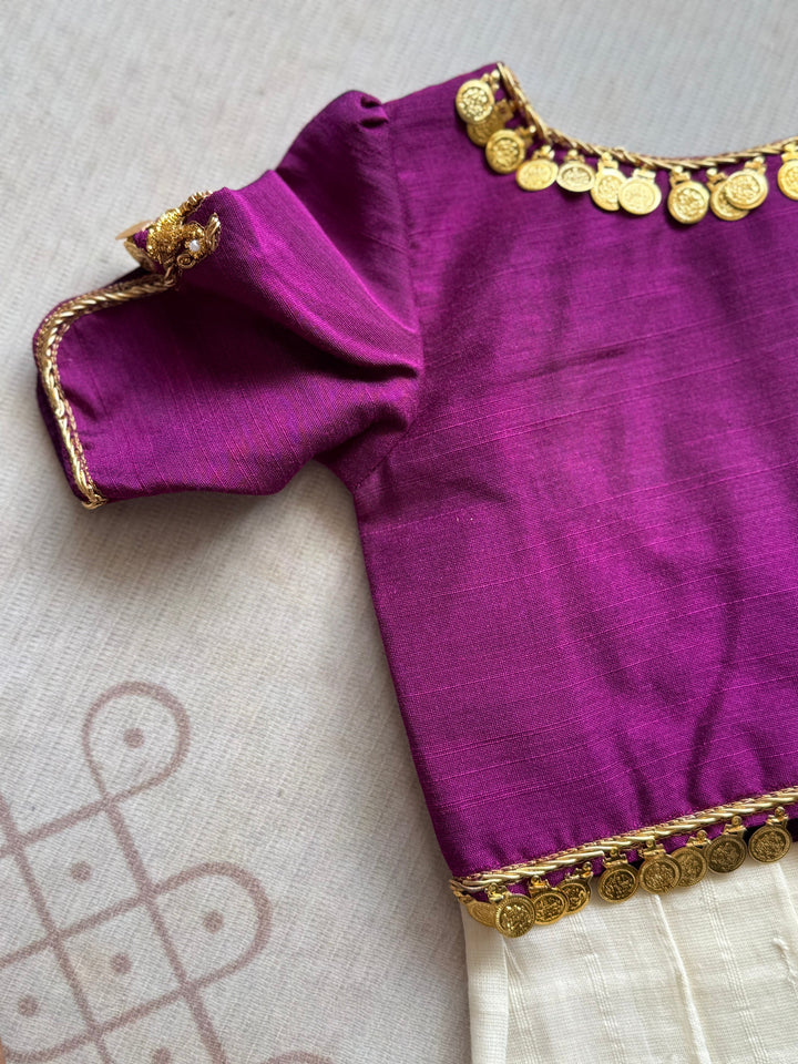 Aabarna Crop top and skirt - Onam Edit Express | SHOBITAM