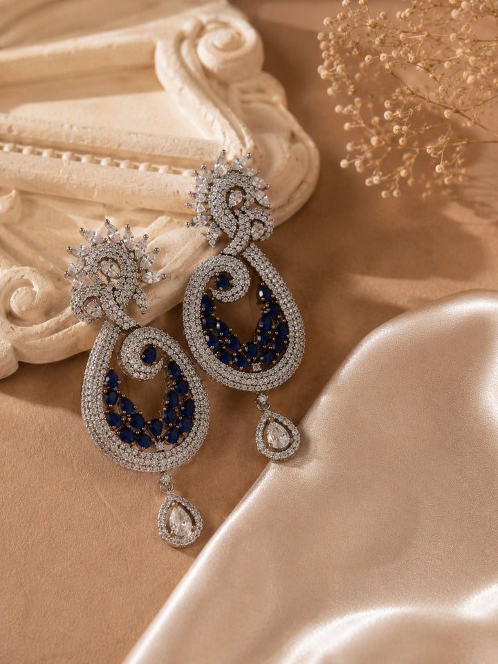 Mint Green Kundan Triple Jhumka Earrings | SHOBITAM