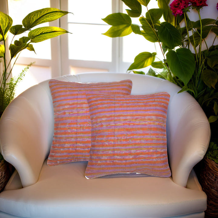 Mauve Tone Khesh Cotton Cushion Cover - Pack of 1 | SHOBITAM