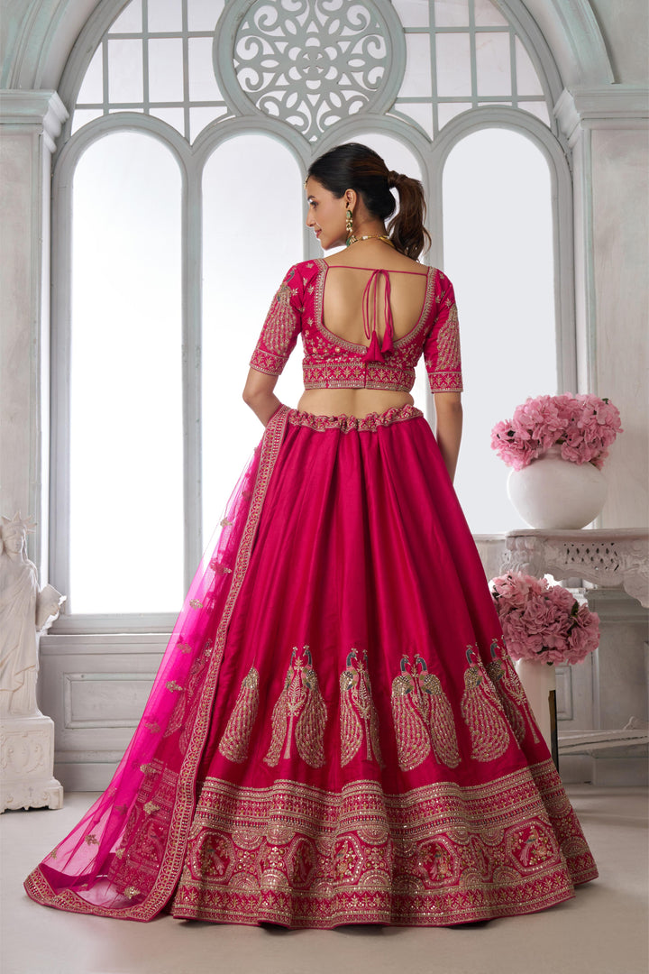 Elegant Embroidered Silk Lehenga Choli Set with Dupatta | SHOBITAM