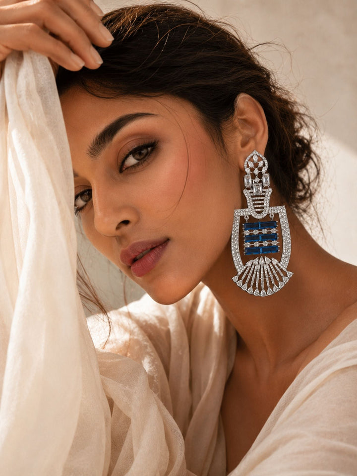 Ruby Stone Statement Earrings | SHOBITAM