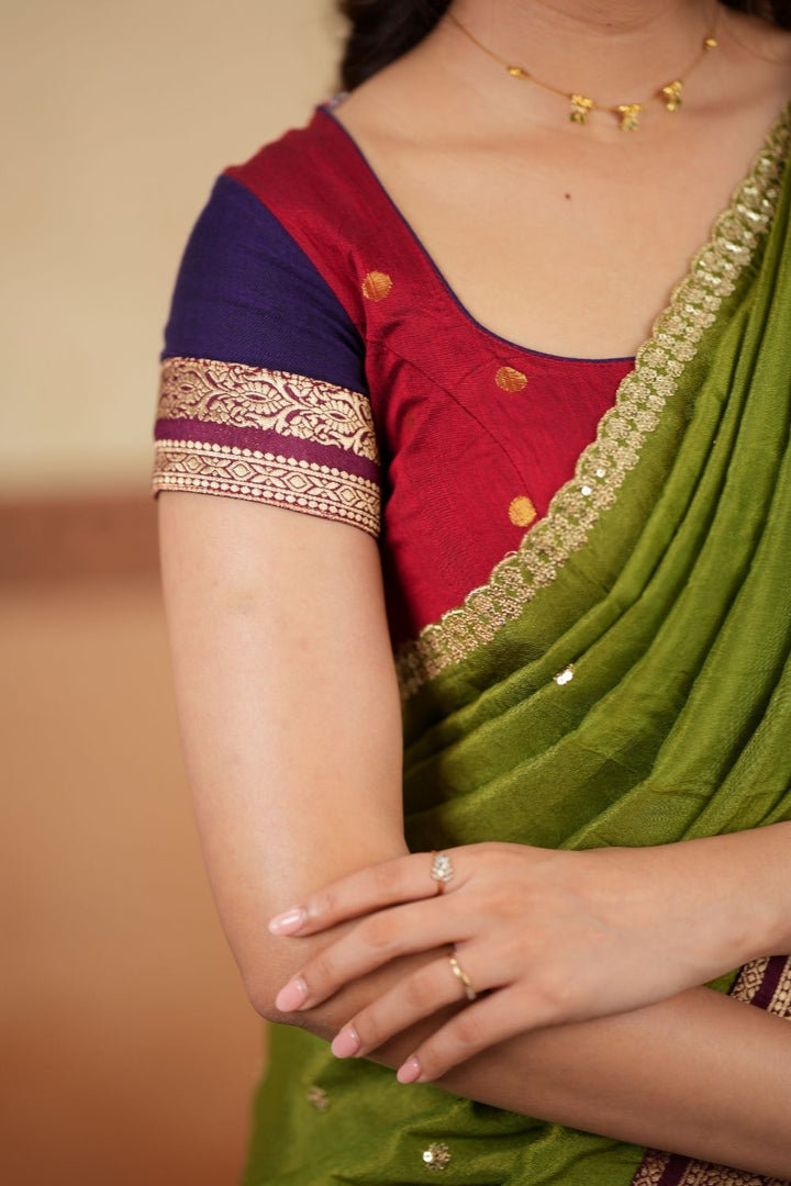 Nithila Violet Halfsaree (Set of 3) | SHOBITAM