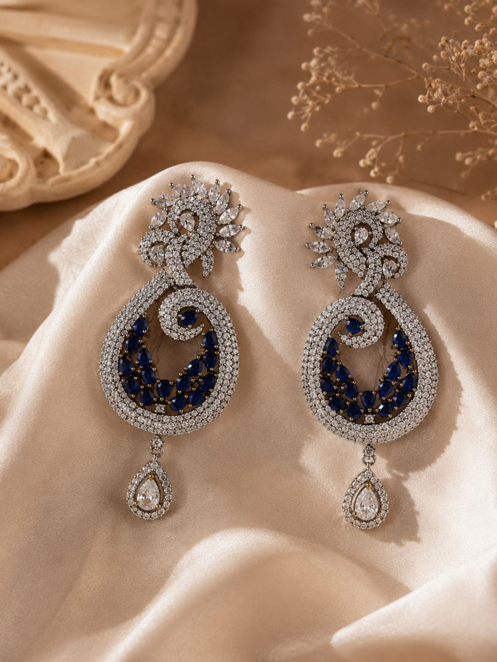 Mint Green Kundan Triple Jhumka Earrings | SHOBITAM